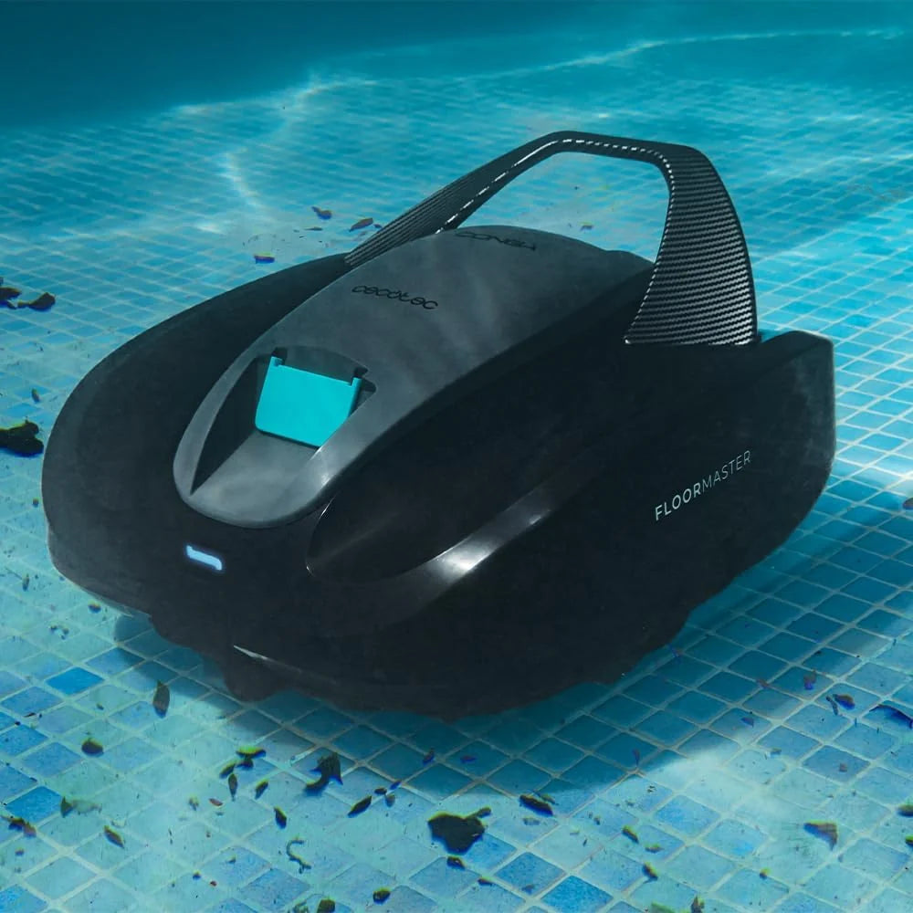 Cecotec Robot Limpiafondos Piscina sin Cable Conga Pooldroid 2000 FloorMaster. Autonomía 100mins. Piscina sin Pendientes. hasta 80m2. Profundidad