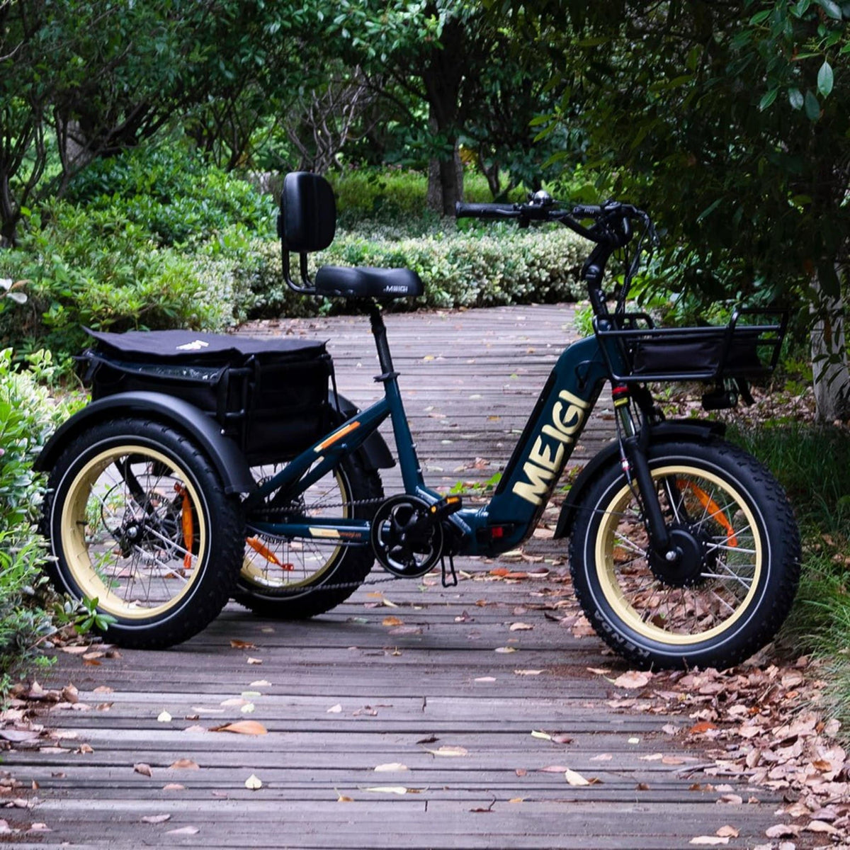 48V 14Ah 750W Foldable Fat Tire Electric Trike. 330-Lb. Capacity