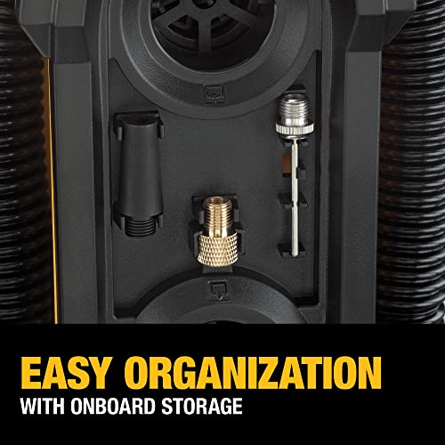 20V Cordless Tire Inflator. Compact and Portable. with Automatic Shut-Off and LED Light