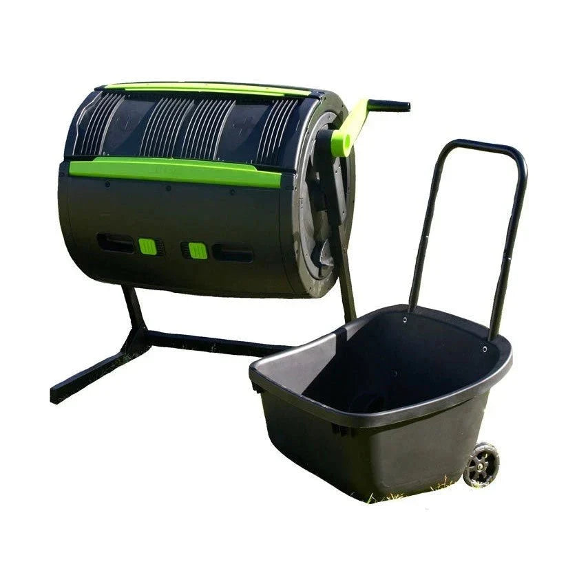 65-Gallon Compost Tumbler And Cart Combo