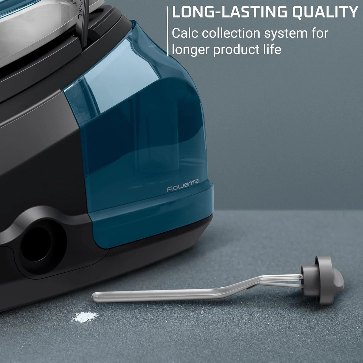 Professional steam laundry device with stainless steel base plate. 1.1-liter detachable water tank. quick heating. 1800-watt power. blue fabric steam iron