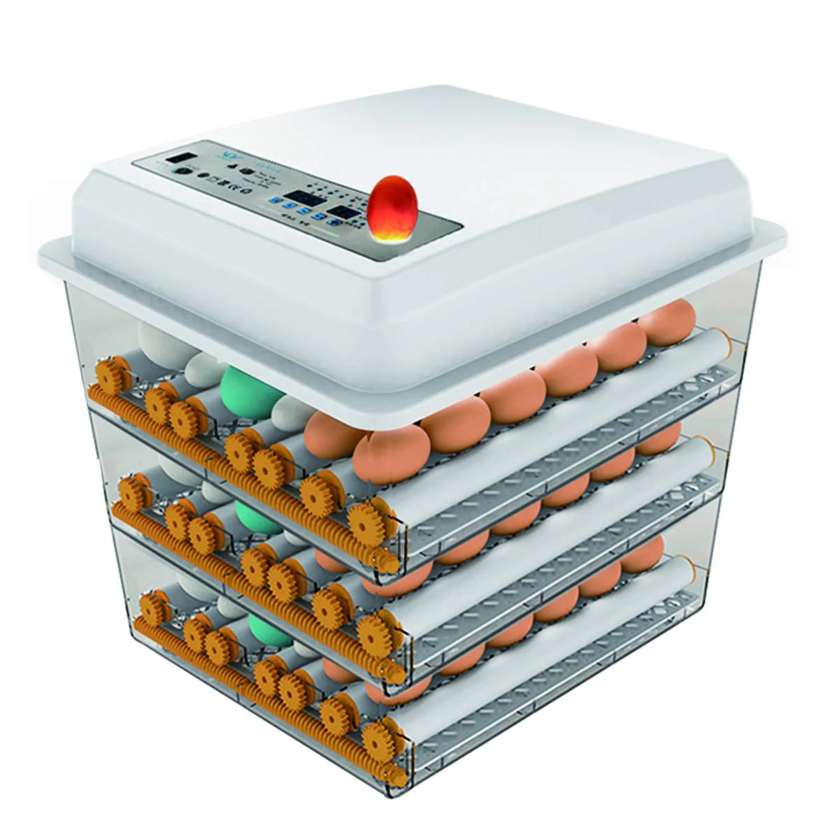Egg Incubator - Egg Incubator with Automatic Egg Turning and Humidity Control.Large Poultry Hatcher for Chickens Birds Ducks (176 Eggs)