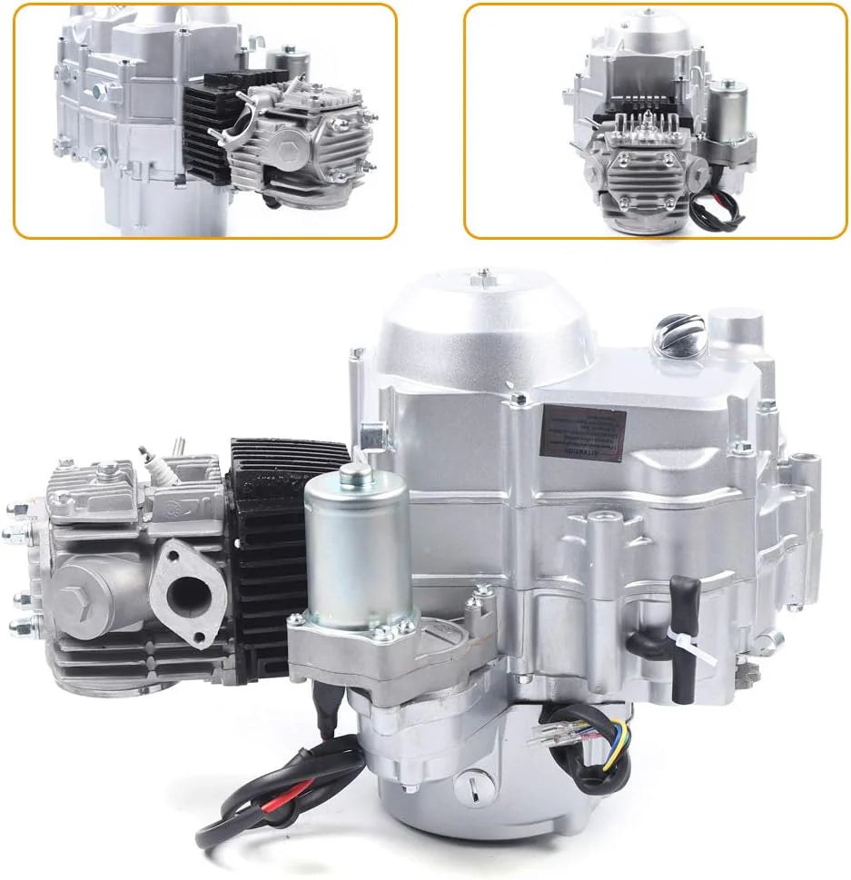 150CC 4 Stroke Engine Motor. Gy6 Single Cylinder Complete Engine Kit for 110cc-150cc Atvs and Go Karts and 11 Long Box Engine Size Scooters High-Flow Oil Pump CVT Carburetor Top Mount