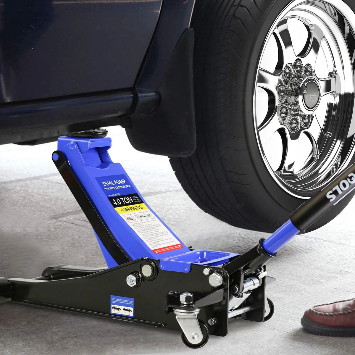 4-Ton Floor Jack. Low Profile Car Jack. Heavy-Duty Trolley Jack Car Lift with Dual Pump Pistons. Lifting Range 4-21. 8000LBS