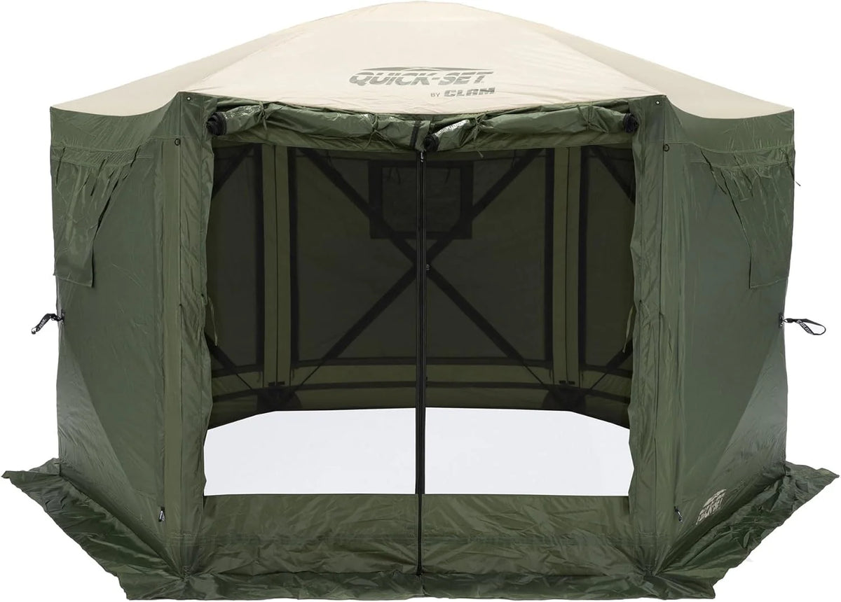 Screen Tent. Outdoor Camping Gazebo Canopy. Escape. 11.5'. Brown