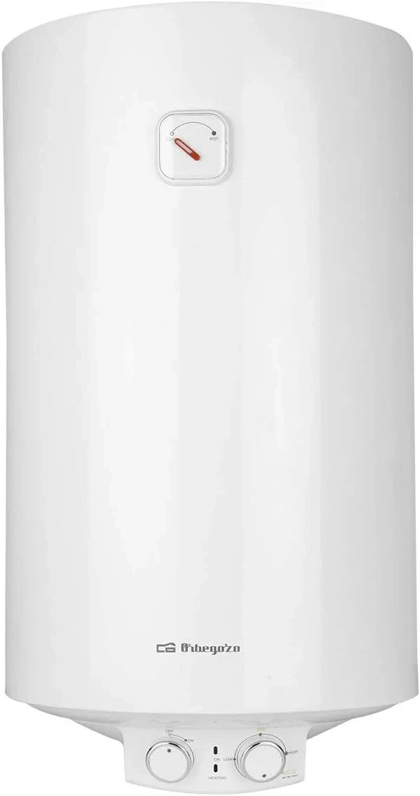 Orbegozo TRM 104 Termo eléctrico. 100 litros. bajo consumo. esmaltado vitrificado. función ON/OFF. ajuste ECO. IP-X4. temperatura máx. 75oC.