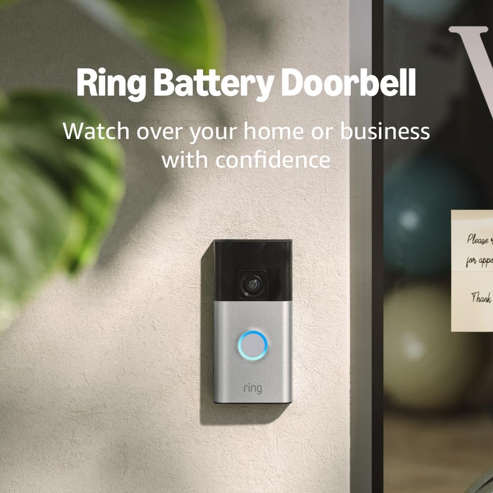 Ring Battery Doorbell | Home or business security with Head-to-Toe Video. Live View with Two-Way Talk. and Motion Detection & Alerts (newest model). Venetian Bronze