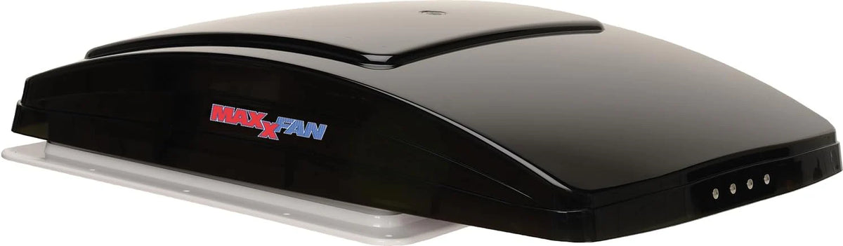 Deluxe Vent. Fan and Vent Cover All in One - Powerful 10-Speed Reversible Fan with Thermostat. Built-in Rain Cover. Remote Control. Intake & Exhaust Fan. Smoke (00-07500K)