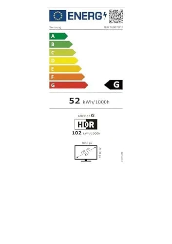 Samsung Crystal UHD U8079F 4K 43 Zoll (108 cm) LED Fernseher. Crystal Prozessor 4K. MetalStream Design. SmartThings. AI Upscaling. Gaming Hub. Knox