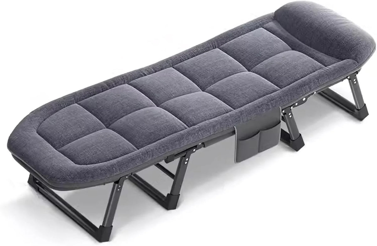 Folding Camping Cot Adults Bed.Adult Folding Bed. Rollaway Bed with Mattress for Adults Queen. High Elastic Sponge Five Adjustable Angles Good Load Bearing. Folding Bed. for Home Outdoor