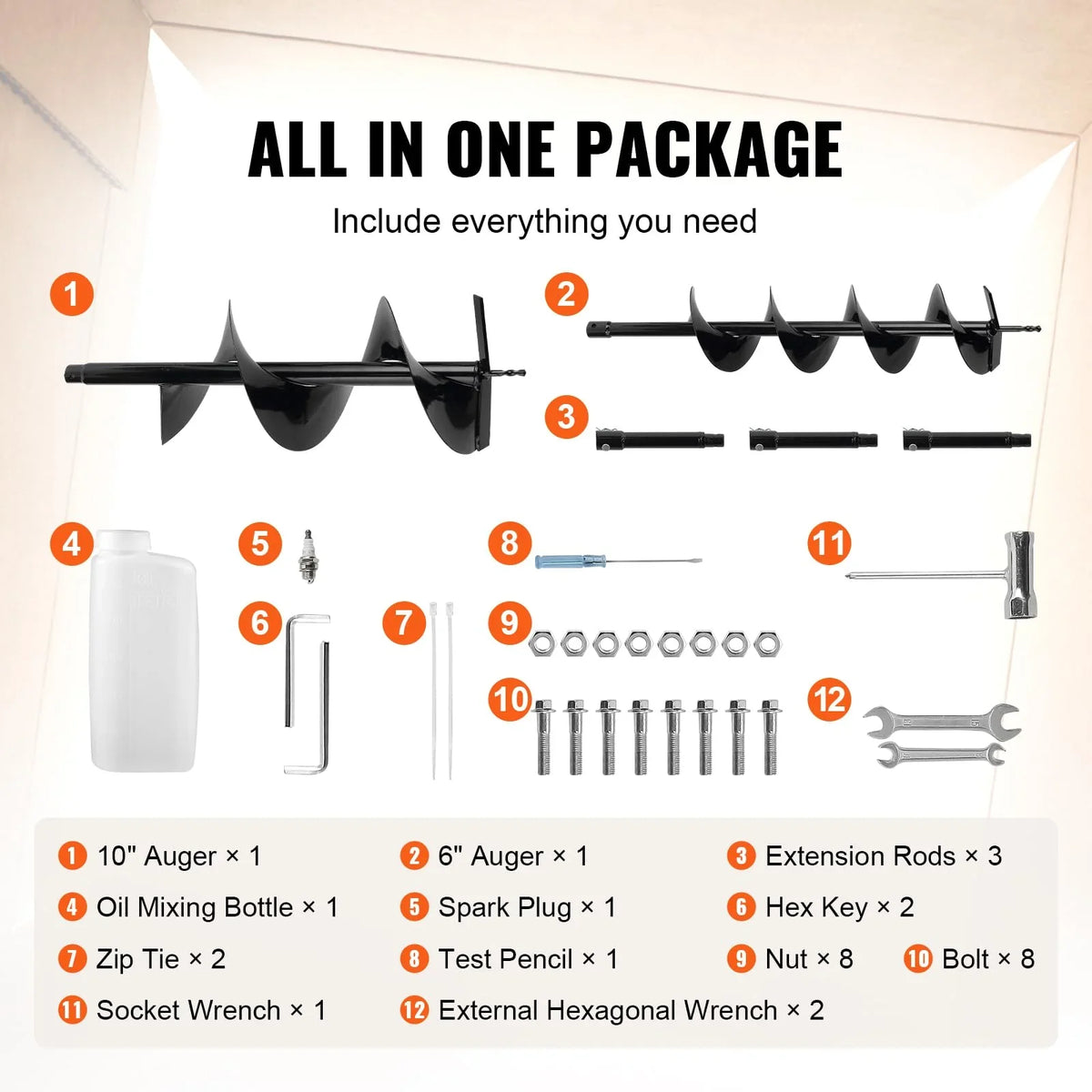 52cc 1450W Auger Post Hole Digger