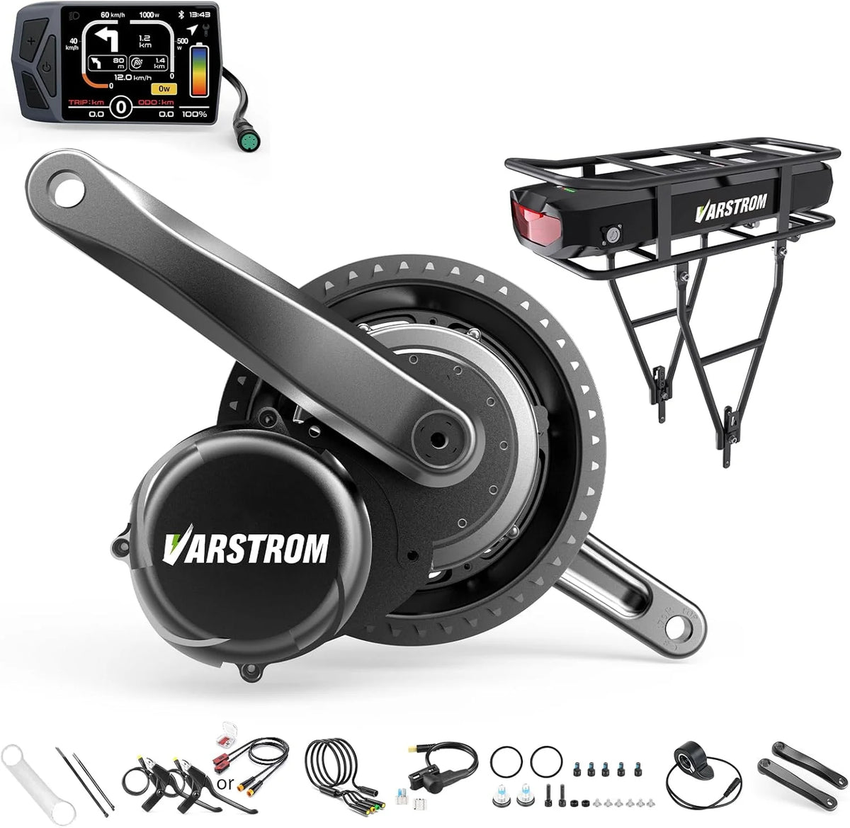 Torque Sensor Tong-Sheng TSDZ8 Mid Drive Motor Kit - 48V 750W Electric Bike Conversion Kit with EKD01 Display and Battery Optional. Compatible with BB 68-73MM Mountain/Road Bikes