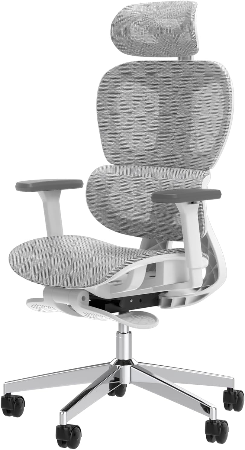 Ergonomic Mesh Office Chair with 3D Adjustable Armrest.Plastic Frame High Back Desk Computer Chair Ergo3d Ergonomic Office Chair with Wheels for Home & Office Black