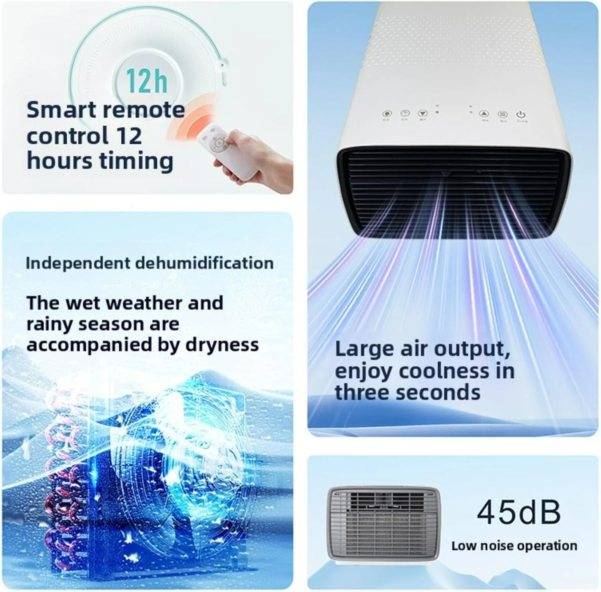 Portable air Conditioner for Camping. Outdoor Tent air Conditioner for Picnic Truck RV White