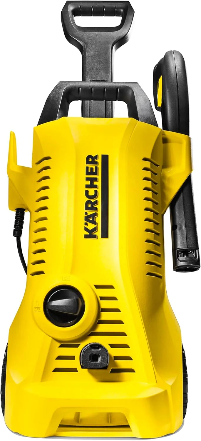 Pressure cleaning machine. K4 power control mode. maximum pressure 1900 pounds per square inch. 26-foot long hose. 2 nozzles - flow rate 1.5 gallons per minute