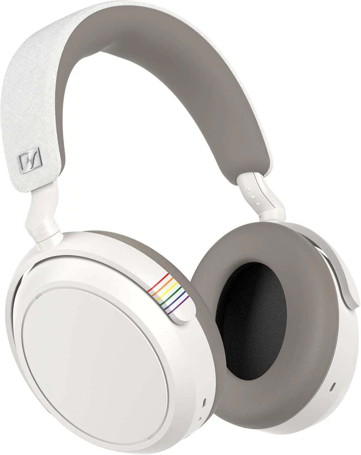 Consumer-grade audio power 4 wireless headphones - Support Bluetooth connection. equipped with adaptive noise cancellation function. clear calls. up to 60 hours of battery life. and customizable sound effects. White model.