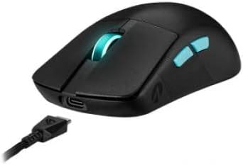 Wireless e-sports gaming mouse - Made of carbon fiber material. weighing only 47 grams. with three connection modes. 42.000 DPI. with a maximum battery life of up to 70 hours. and glass sliding rail