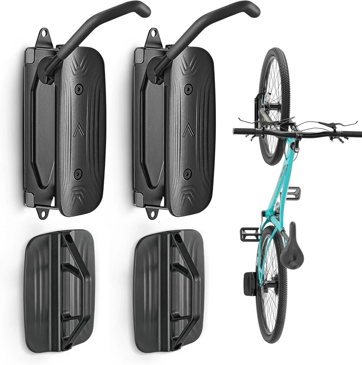 2-Pack Swivel Bike Wall Mount. Garage Bike Hangers. Holds Up to 66 lbs