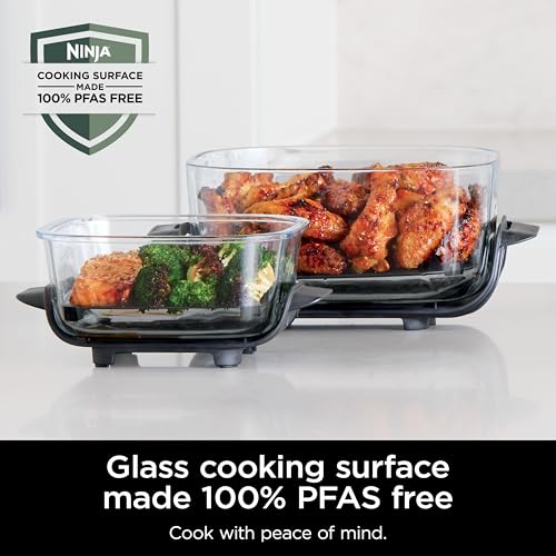 2026 Ninja Crispi Freidora de Aire Caliente. Compatible con Microondas. Congelador y Lavavajillas. Sistema de Cocina Portátil en Vidrio No Tóxico.