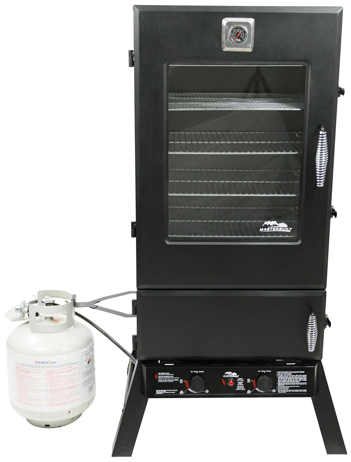 44-Inch Propane Smoker. Vertical Outdoor BBQ Smoker