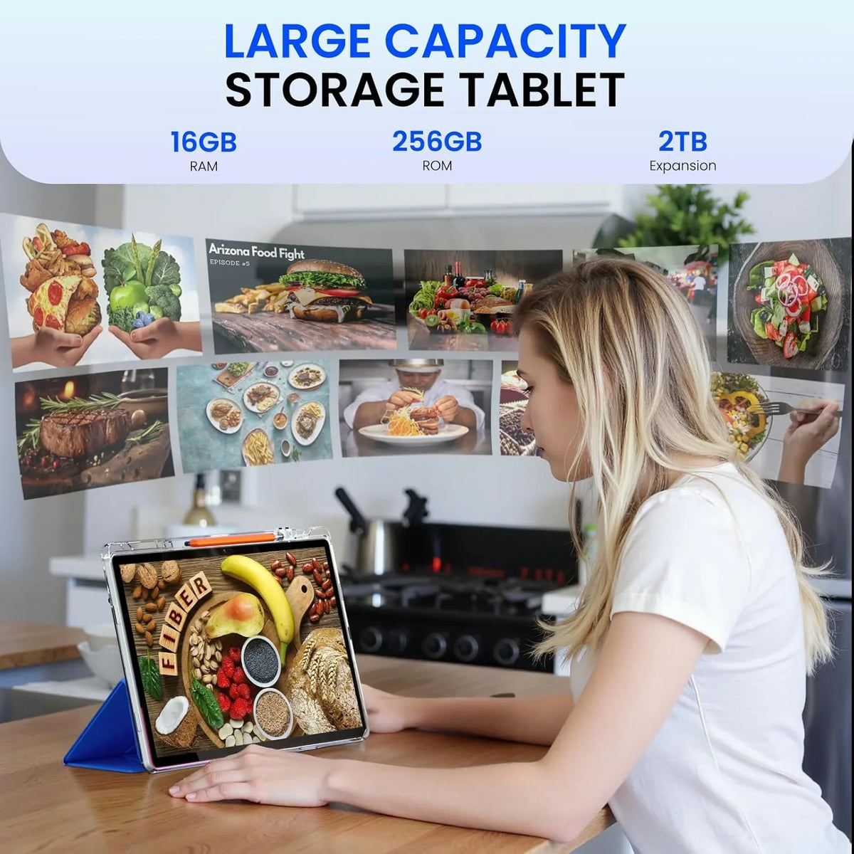 14 Inch Android Tablet. 16GB RAM 256GB Storage. 4G LTE Portable Touchscreen Tablet PC
