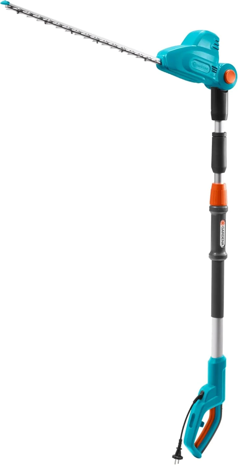 Gardena Teleskop-Heckenschere THS 500/48: Heckenschere mit 500 W. 3.5 m Reichweite. abwinkelbarer Kopf und Teleskopstiel. 48 cm Messerlnge.
