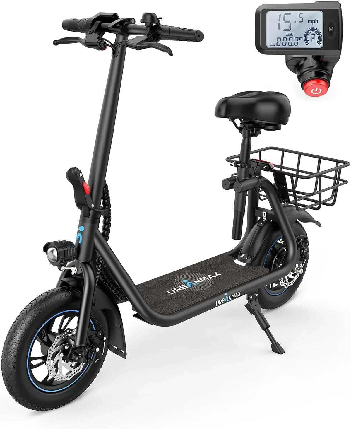 450W Electric Scooter with Seat. 22-Mile Range