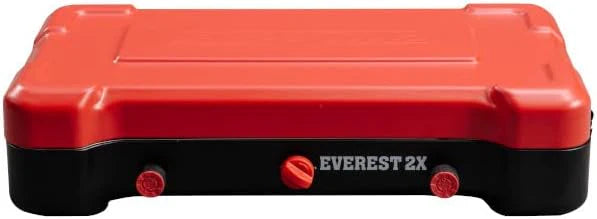 Mountain Series Everest 2X - High Output Two-Burner Camp Stove - Lid Doubles as Windscreen - Portable Cooking Stove - For Outdoor Cooking - 20.000 BTU Burners - 215 Sq In Cooking Area