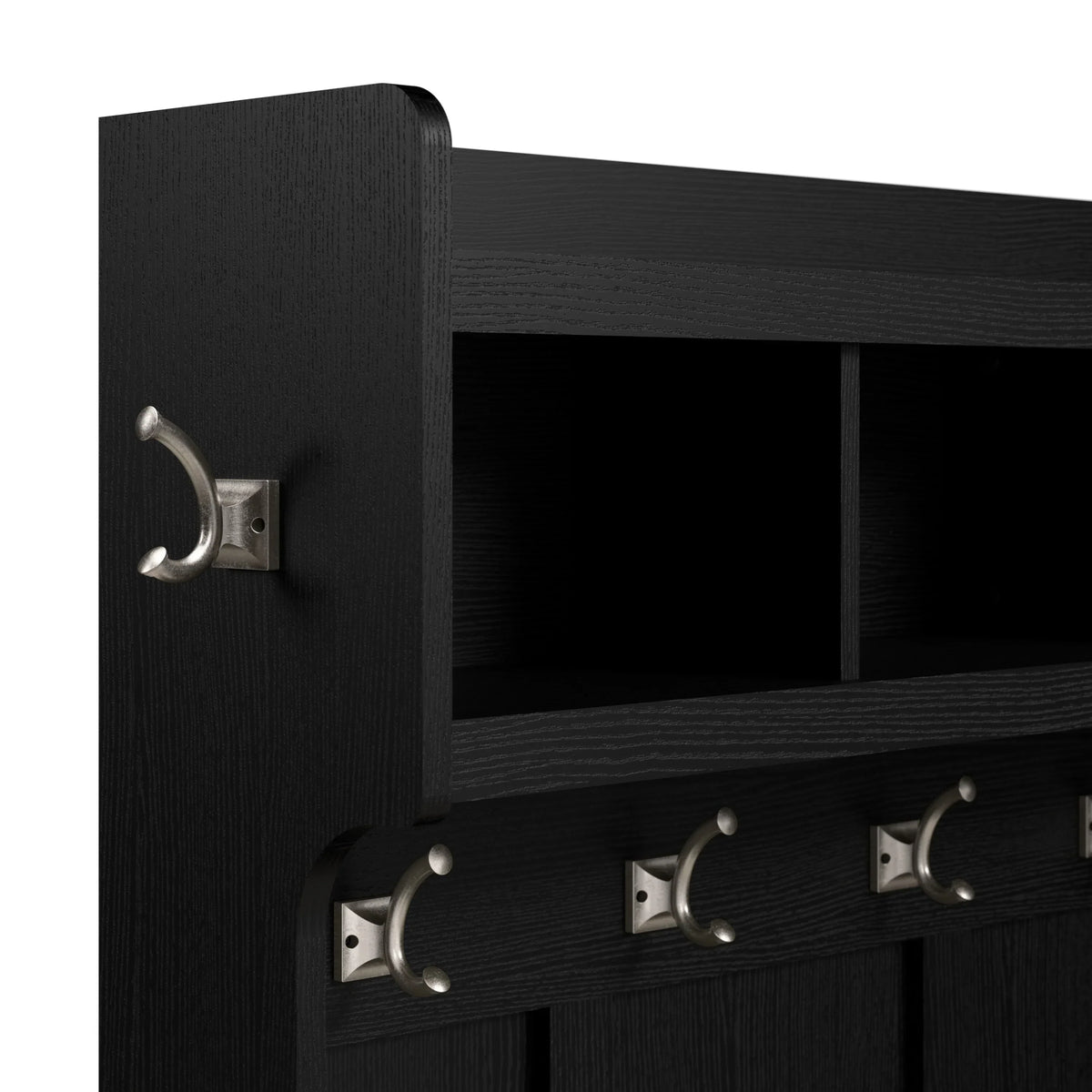 40 Inch Wall Mounted Coat Rack with Shelf. Wooden Entryway Storage and Hanging Organizer