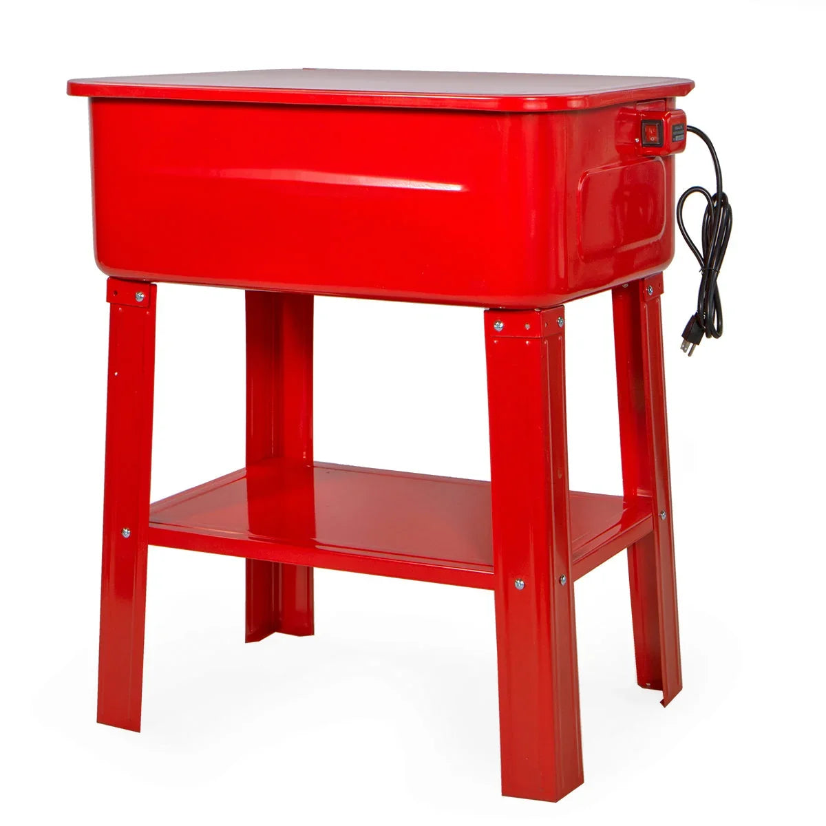 20-Gallon Parts Washer. Heavy-Duty Cleaning Tank with General-Purpose Solvent Pump. Automotive Parts Cleaning Machine