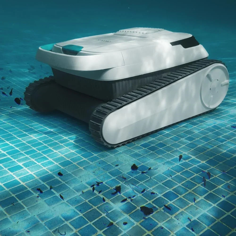 Cecotec Robot Limpiapiscinas para Fondos. Paredes y Línea de Flotación Conga Pooldroid 5000 TotalClean Pearl. Superficies 100m2. Pendiente Máx 90o.