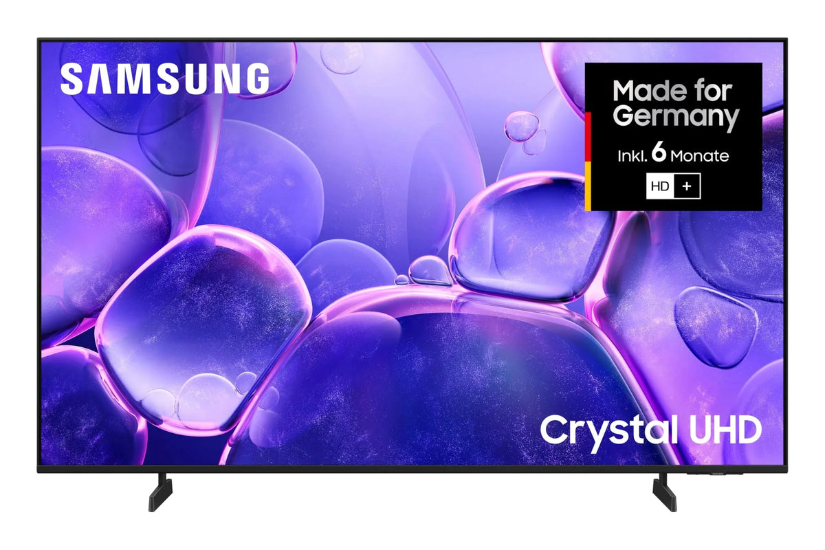 Samsung Crystal UHD U8079F 4K 43 Zoll (108 cm) LED Fernseher. Crystal Prozessor 4K. MetalStream Design. SmartThings. AI Upscaling. Gaming Hub. Knox