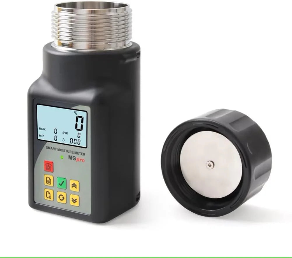 Portable mini grain moisture measuring instrument. suitable for 25 types of grains such as coffee. cocoa. rice. wheat. etc.. with 99 sets of data storage function