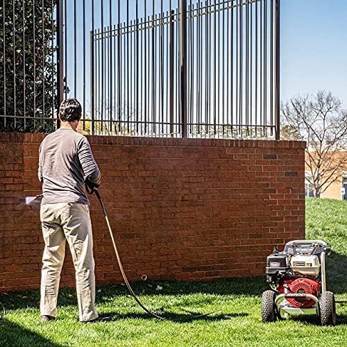 Cleaning ALH3425 Aluminum Series 3600 PSI Gas Pressure Washer. 2.5 GPM. Honda GX200 Engine. Includes Spray Gun and Extension Wand. 5 QC Nozzle Tips. 5/16-inch x 35-foot MorFlex Hose.