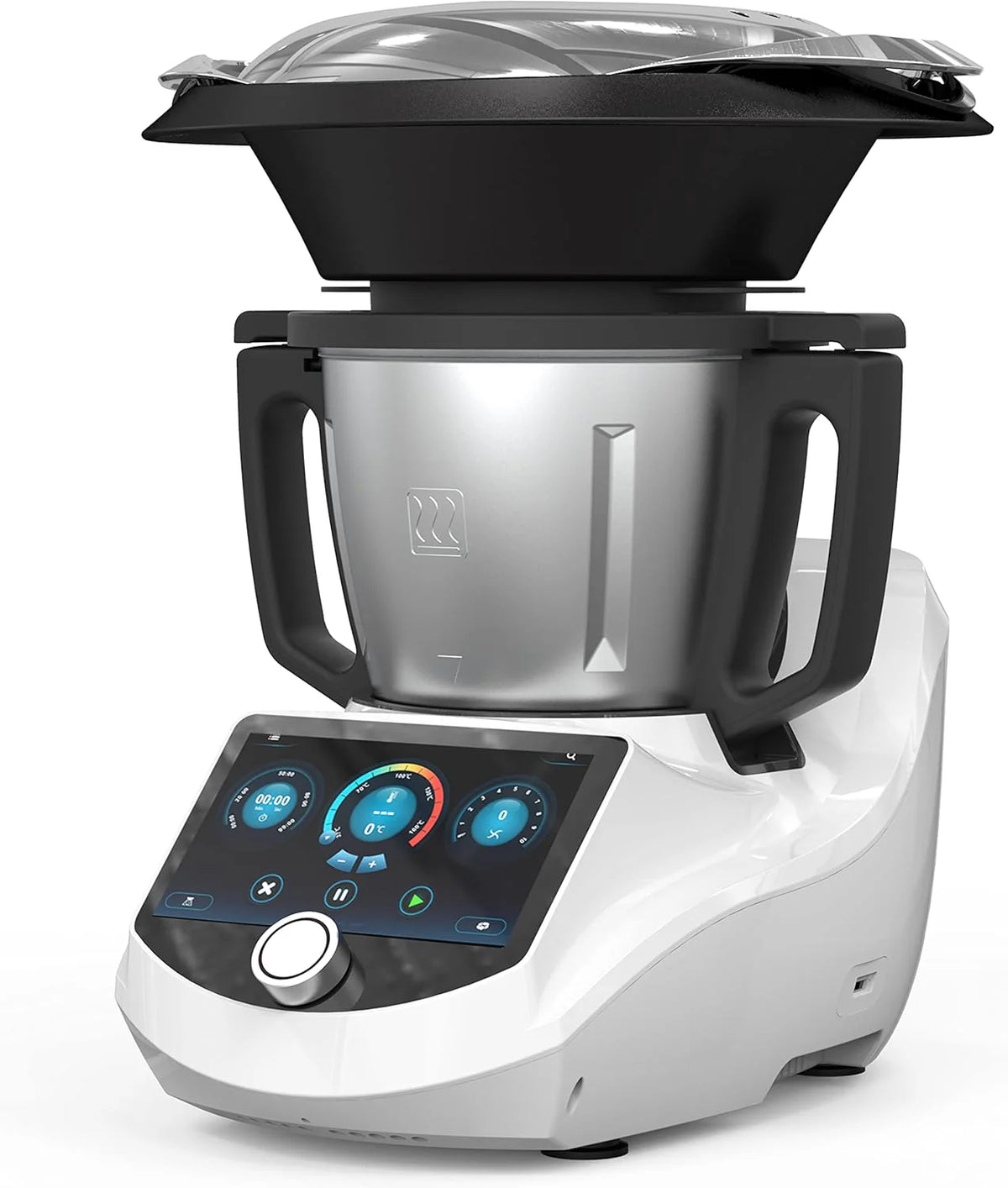 Smart Food Processor UltraCook All-in-One Auto Cooking Machine.3.5L Capacity.600+ Online Recipes. Built-in Scale. 7 inch TFT Screen. Self-Cleaning. Multifunctional Kitchen Appliance (CR-7-Black)
