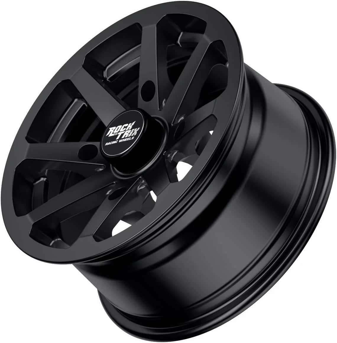 RT102 15in Wheels 15x7 4x137. 4+3 Offset. ATV UTV SxS Rims. Compatible with Can Am Commander Max Defender Max Pro Maverick X3 Maverick Trail. 4/137 Matte Black. Set of 4