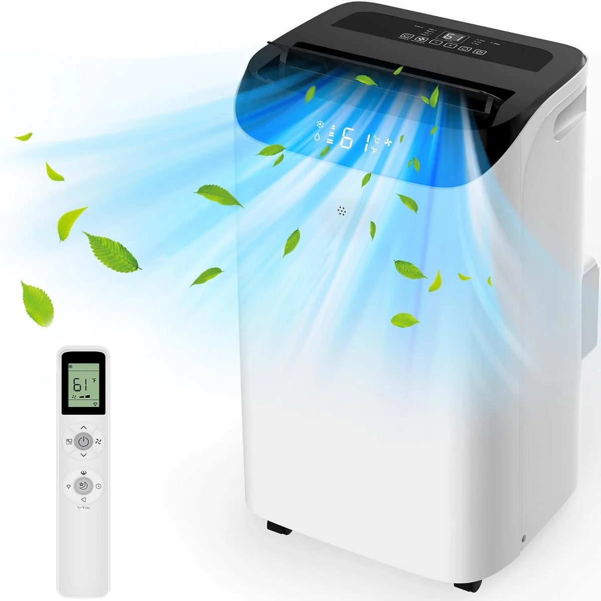 Inverter 16000BTU Portable Air Conditioners with Remote. Free Stand Cooling Portable AC Unit for Room up to 800 sq.ft. with Dehumidifier & Fan. Dual Hose. Quiet Sleep Mode(45dB). Windows Kit