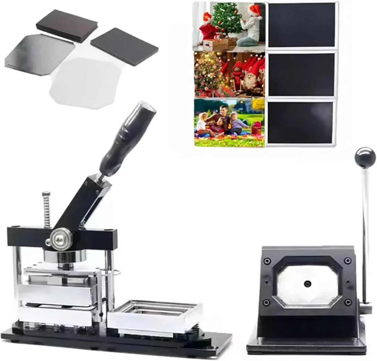 DIY Fridge Magnet Badge Maker Kit Button Badge Machine with Paper Cutter & 100pcs Components - Create Custom Photo Magnets. Badges & Stickers for Home. Office Or Gifts 80 * 53cm
