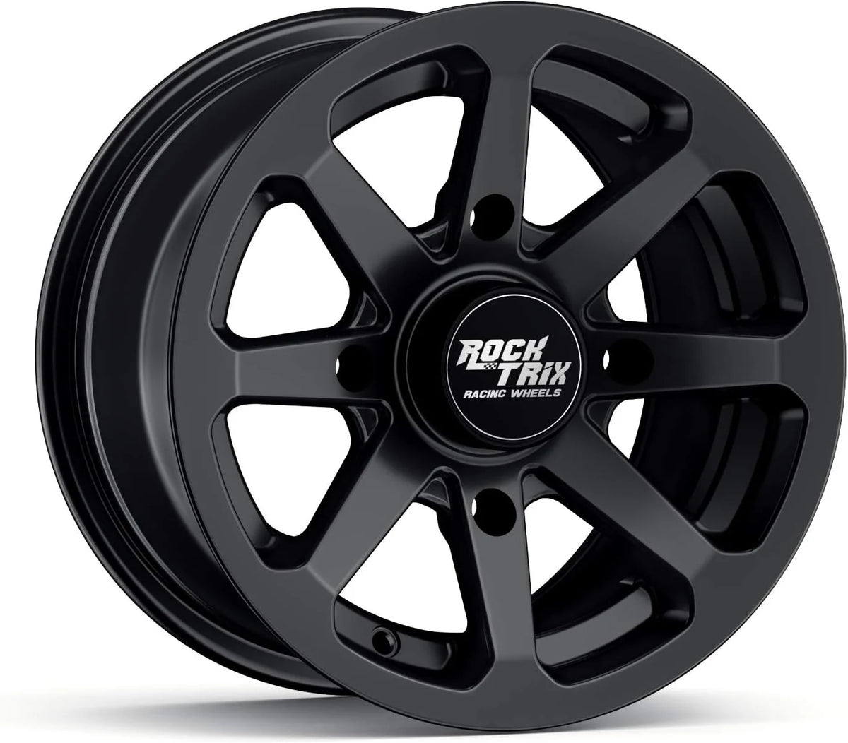 RT102 15in Wheels 15x7 4x137. 4+3 Offset. ATV UTV SxS Rims. Compatible with Can Am Commander Max Defender Max Pro Maverick X3 Maverick Trail. 4/137 Matte Black. Set of 4