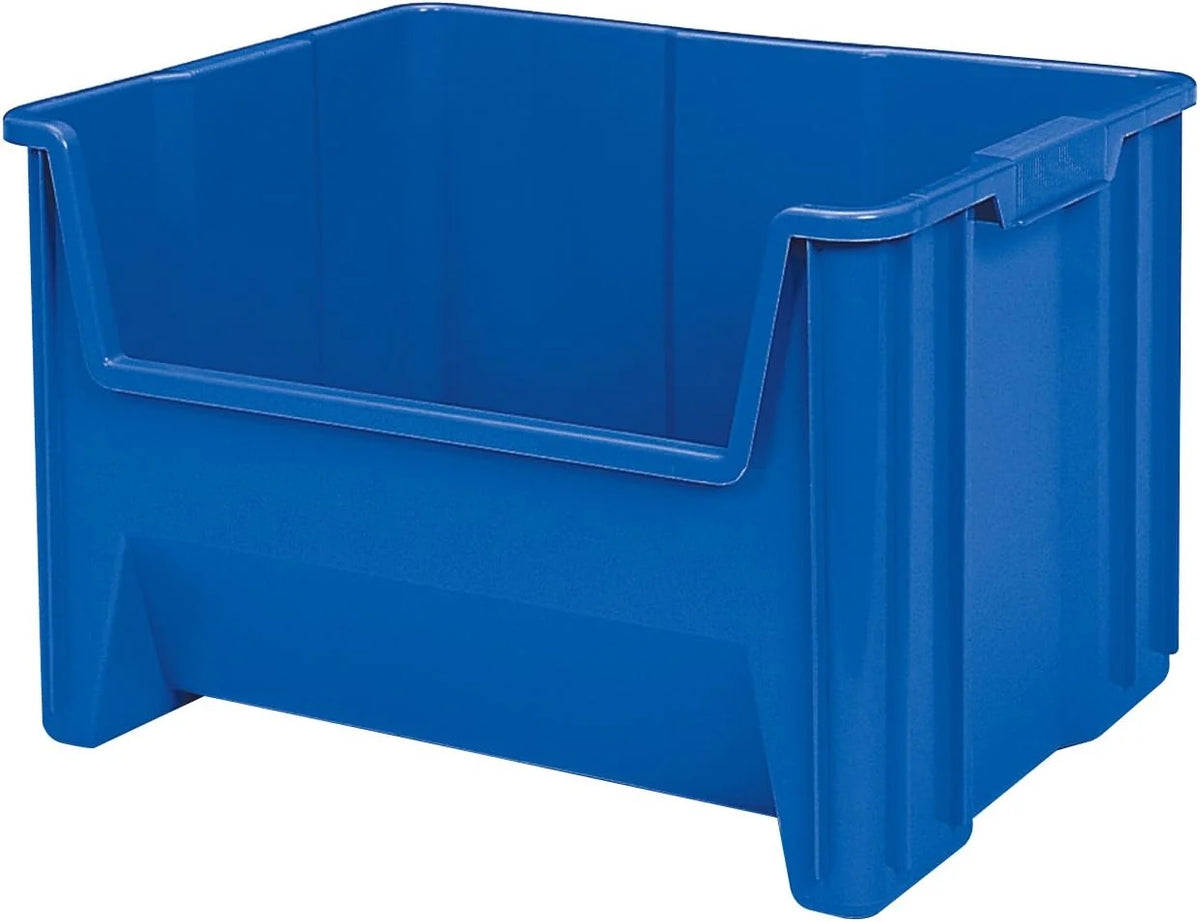 Akro-Mils 13017 Stack-N-Store Heavy Duty Stackable Open Front Plastic Storage Container Bin. (15-Inch x 20-Inch x 12-1/2-Inch). Gray. (3-Pack)