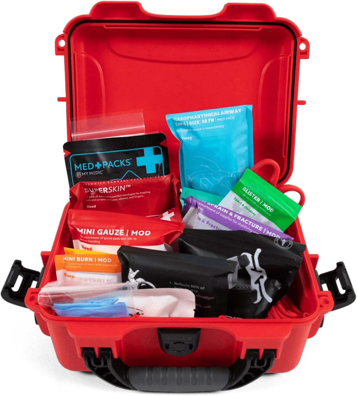 Waterproof first aid kit - Emergency medical supplies and essential survival items. suitable for emergency provisions and necessities in cars. homes. boats. camping and traveling.