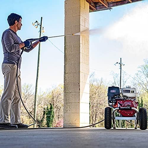 Cleaning ALH3425 Aluminum Series 3600 PSI Gas Pressure Washer. 2.5 GPM. Honda GX200 Engine. Includes Spray Gun and Extension Wand. 5 QC Nozzle Tips. 5/16-inch x 35-foot MorFlex Hose.