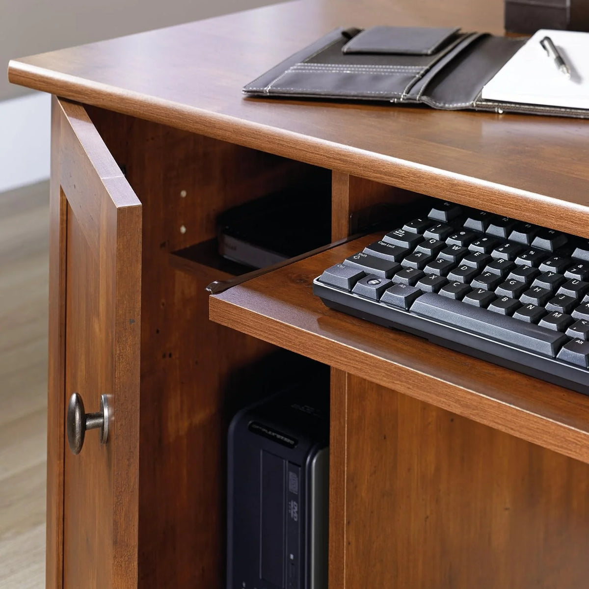 Multifunctional office computer desk. length: 59.45 inches x width: 23.47 inches x height: 29.02 inches. finished with polished maple wood material