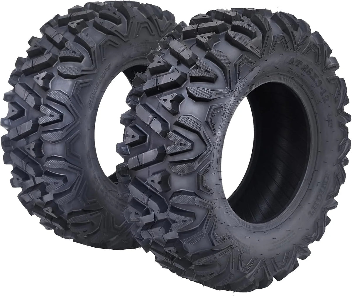 26x12x12 Atv Tires. Set of 2 Atv Tires 26x12-12 6PR. All Terrain Atv/Utv Off-Road Tires. Black