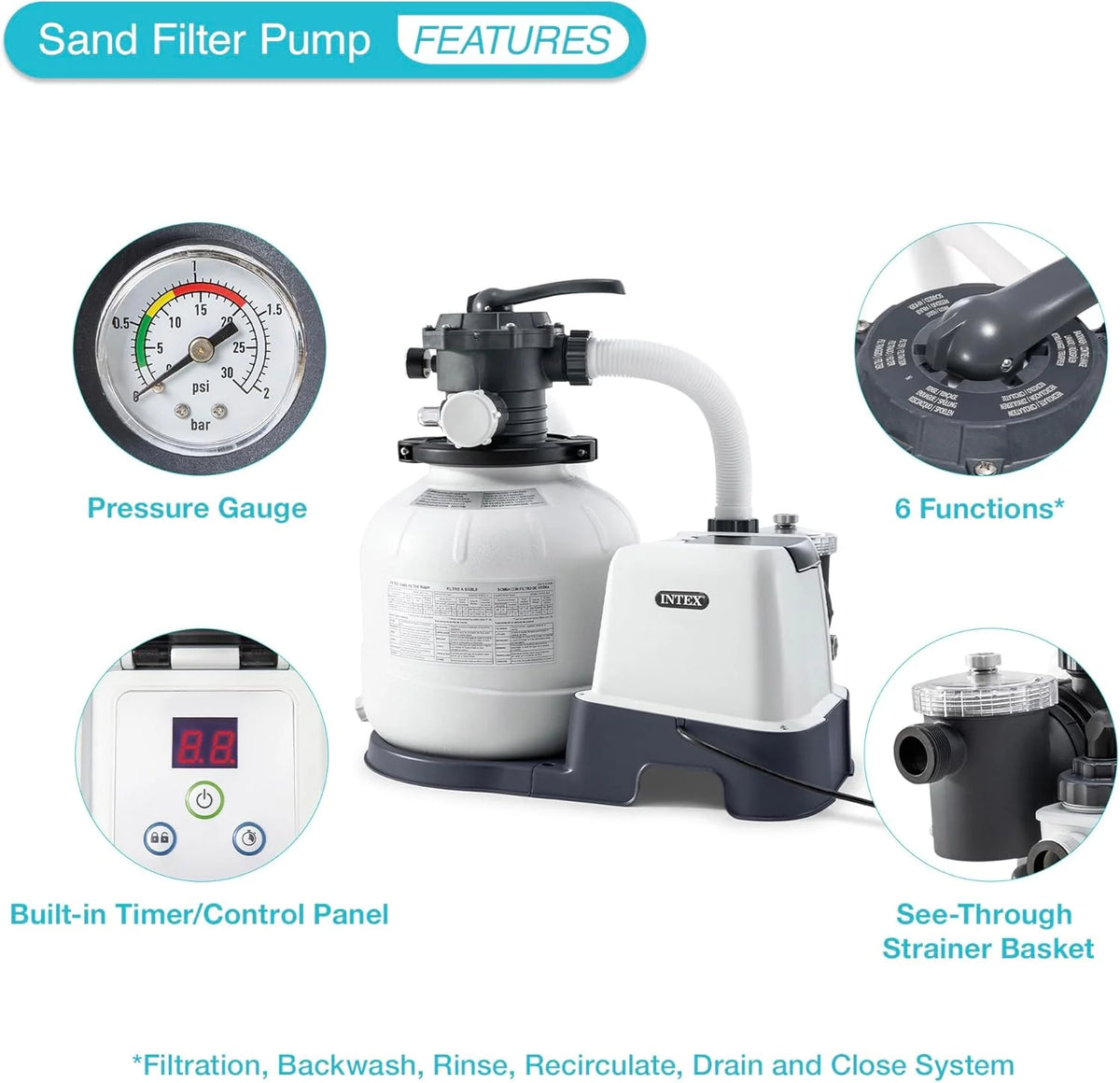 Krystal Clear Saltwater System for Above-Ground Pools up to 15.000 Gallons