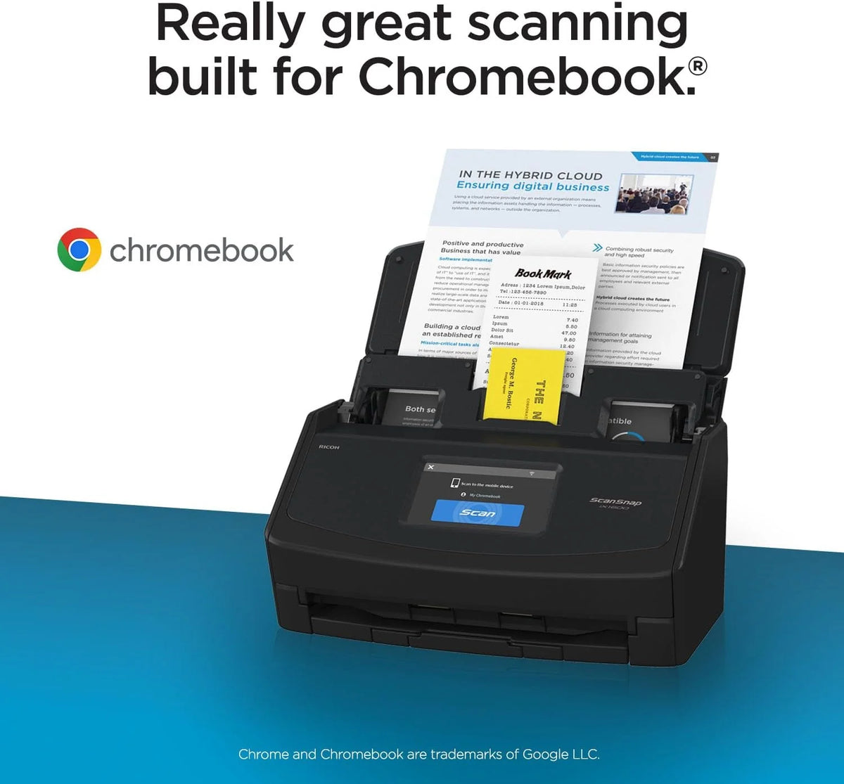 iX1600 Wireless or USB High-Speed Cloud Enabled Document. Photo & Receipt Scanner with Large Touchscreen and Auto Document Feeder for Mac or PC. 17 watts. Black