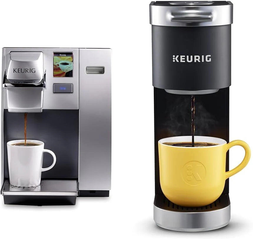 Commercial office single-cup K-Cup coffee machine. silver version