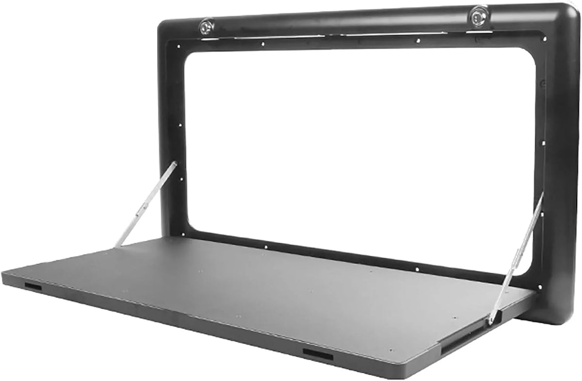 Folding Aluminum Picnic Table for RV Caravan. Double Lock Design. Lightweight Outdoor Table for Campervan & Motorhome. Perfect for Camping & Picnics (Black. No Light)