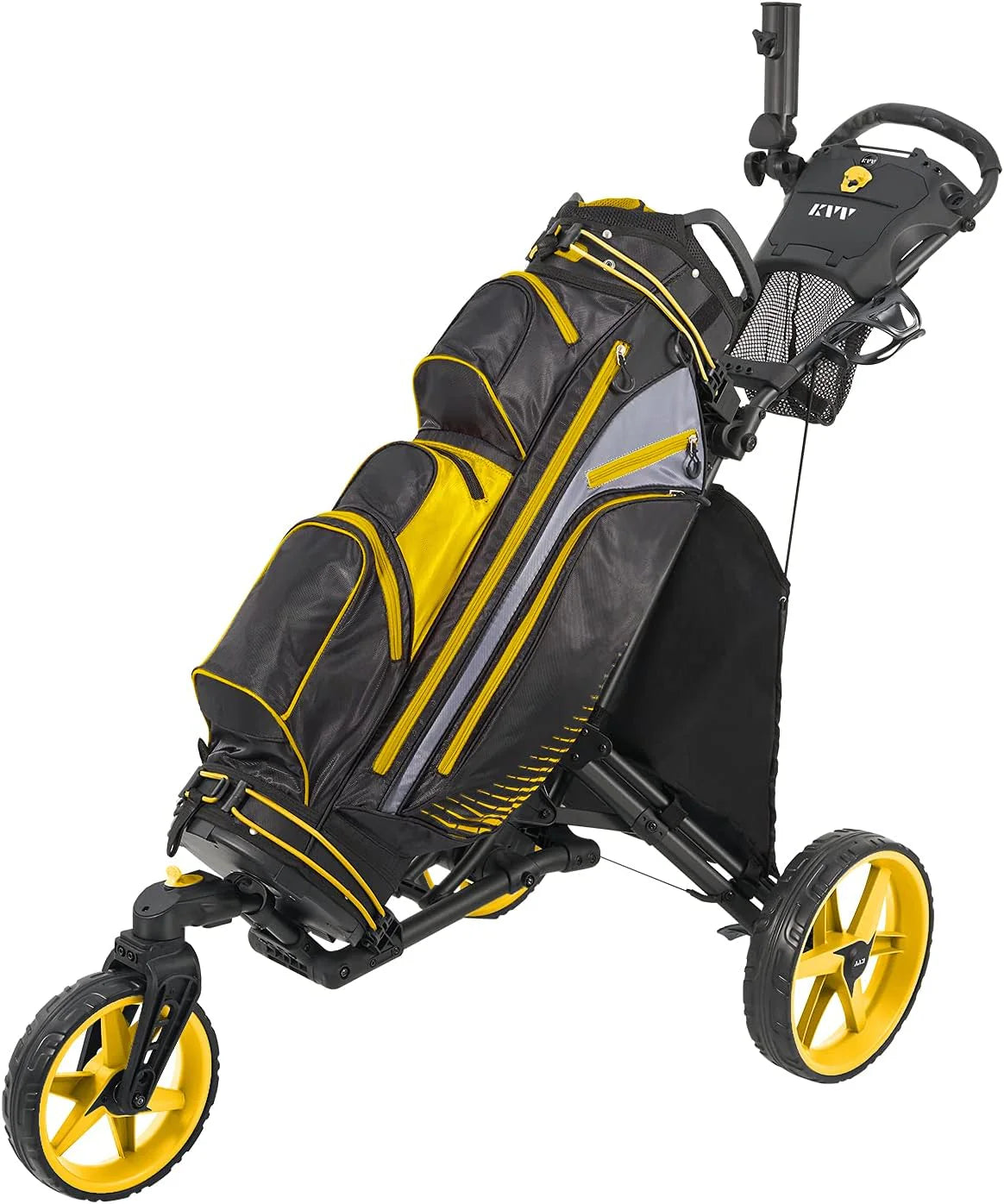 360-degree rotating front wheel golf cart. with opening and closing taking only one second - built-in free sunshade stand