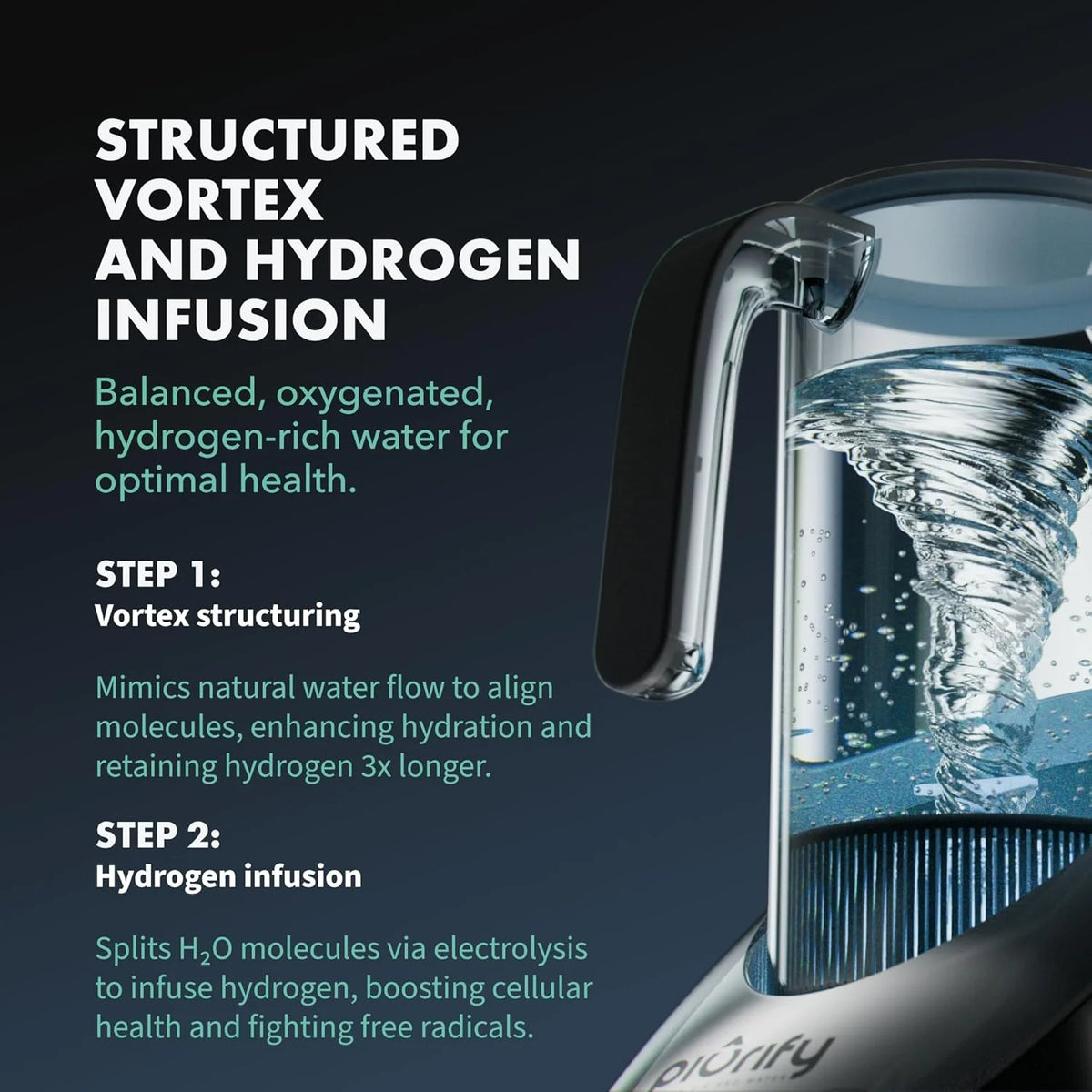 Hydrogen water filter - An anti-bisphenol A material hydrogen water generator using SPE/PEM technology. with balanced pH levels and treated by calcium sulfite filtration.